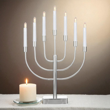 LED Kandelaar Anywhere met 7 LED's - Zilver - 50 cm