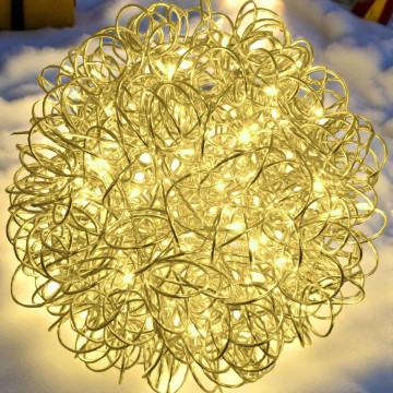 3D Kerstbal "Galax Cluster" met 100 LEDs - Koper ø37,5 cm