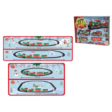 Kerst Trein met LED verlichting en geluid - 41 x 31 x 7 cm