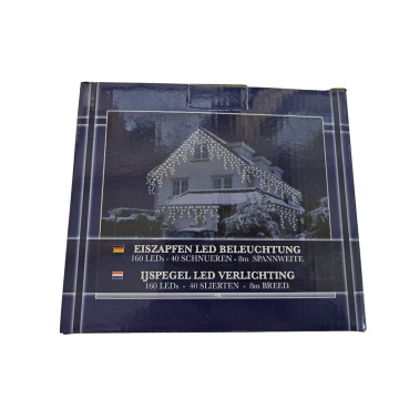 IJspegelverlichting - 8 meter - 160 LED lampjes - warm wit - knipper functie