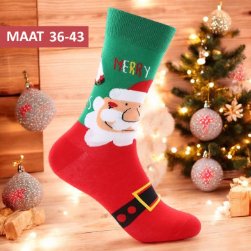 Kerstsokken met kerstman - maat 38-45