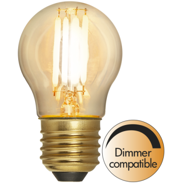 Star Trading LED kogellamp filament - E27 - 3W - Dimbaar - <2200K  