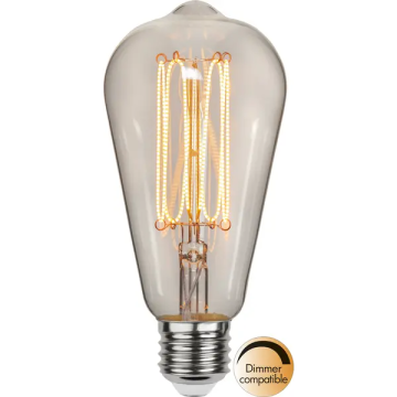 Star Trading Druppel Edisonlamp - E27 - 3.8W - Dimbaar - Super Warm Wit  - 1800K