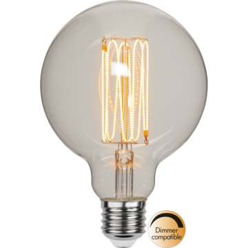 Star Trading G95 Globelamp - E27 - 3.8W - Dimbaar - Super Warm Wit   - 1800K