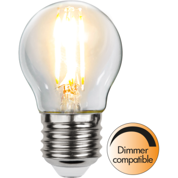 Star Trading LED kogellamp filament - E27 - 2.5W - Dimbaar - 2700K  