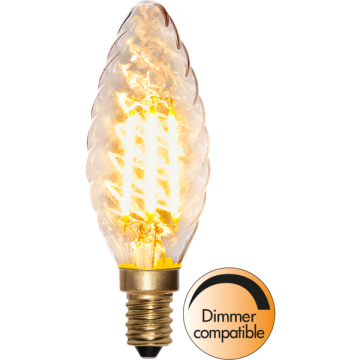 Star Trading Soft Glow LED kaarslamp barokstijl - E14 - 3W - Dimbaar - Super Warm Wit <2200K