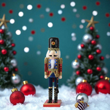 Notenkraker met Pailletten en Sabel - 38CM