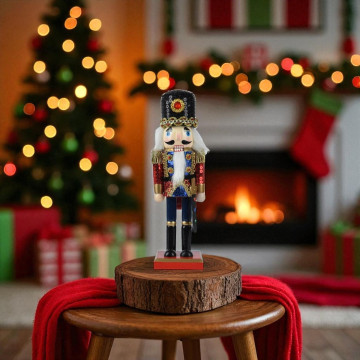 Notenkraker met Pailletten en Sabel - 25CM