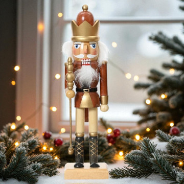 Notenkraker licht bruin met dirigeerstok - 25CM