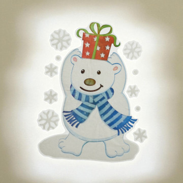 Raamdecoratie - IJsbeer sticker