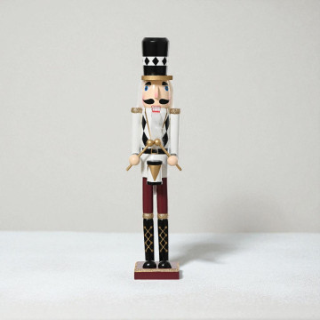 Witte Notenkraker met trommel – 50 cm