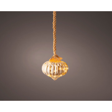 Kerst Micro LED ui lamp - 15 LED lampjes - Grijs - 20 cm