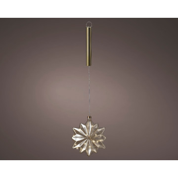 Micro LED bloem aan touw - 15 LEDs - ø19 x 7,5 cm