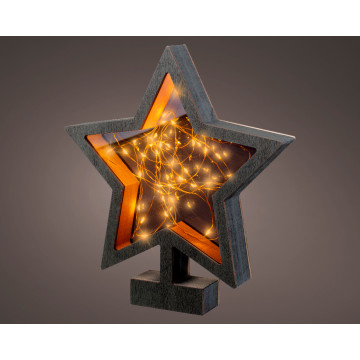 Decoratieve kerstlamp Ster - 40 LEDs - 25cm -zwart