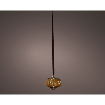 Kerst Micro LED ui  lamp - 15 LED lampjes - Bruin - 20 cm