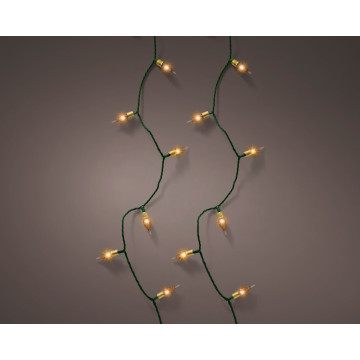 LED vintage string met twinkel effect 4,9M - 50LEDs - Groen