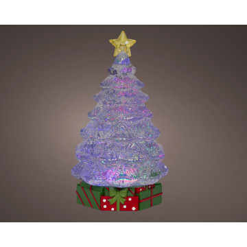 LED Multicolor waterspinner kerstboom - 29 cm