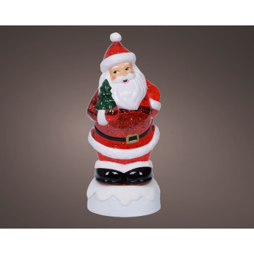 LED Waterspinner Kerstman met muziek - 25 cm