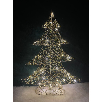 Micro LED kerstboom van metaal met 30 warm witte LEDS - 40 cm