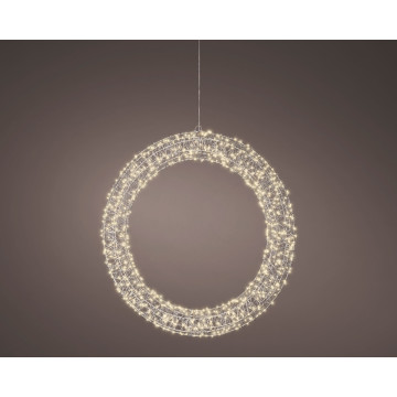 Micro LED krans voor buiten - 720 LEDS - zilver - ø58 cm 