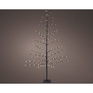 Verlichte kerstboom met 232 Warm witte Micro LEDS voor buiten - 180 cm