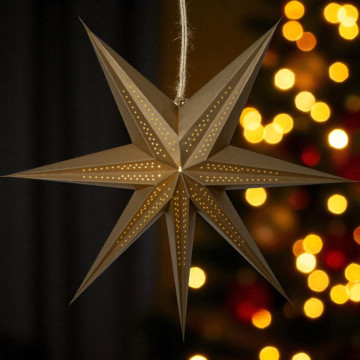 Papieren kerstster goud 60x60 cm