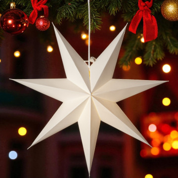 Papieren kerstster wit 45x45 cm