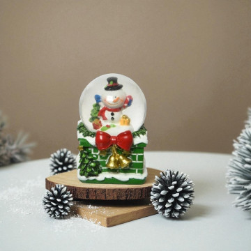 Sneeuwbal - Sneeuwpop met rode strik