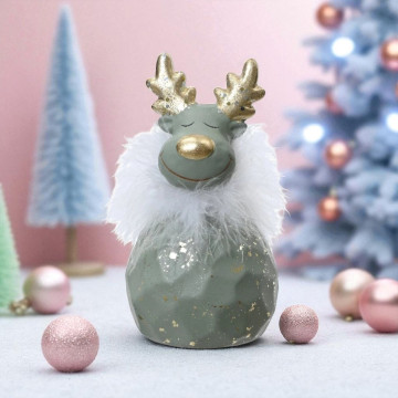 Terracotta Rendier - Lichtgroen 16,1 cm