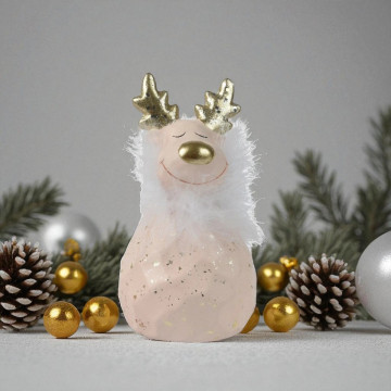 Terracotta Rendier - Licht Roze 16,1 cm