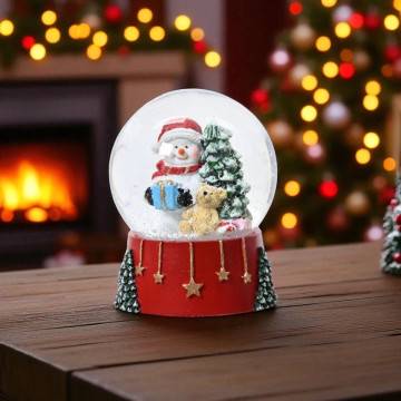 Luxe Sneeuwbol - Schudbol met Sneeuwpop | Kerstdecoratie