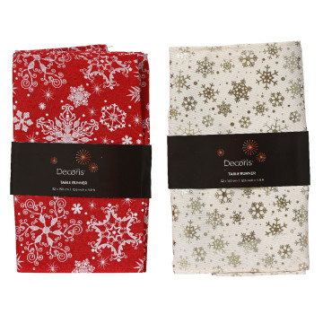 Set van 2 kerst tafellopers - 150 x 32 cm