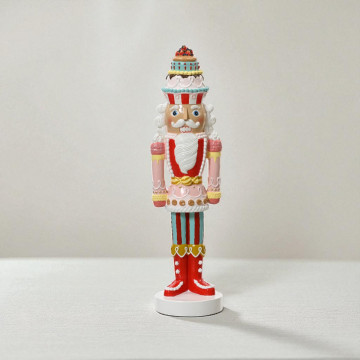 Decoratieve Notenkraker met taartdecoratie - 26 cm hoog