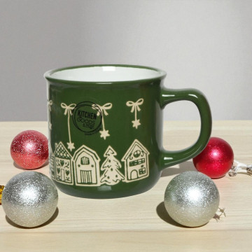 Klassieke kerstmok - Groen