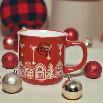 Klassieke kerstmok - Rood