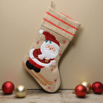 Luxe Kerstsok klassiek met Kerstman