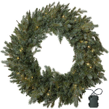 Kerstkrans Greyland met 60 LEDs - ø80 cm
