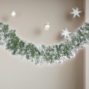 Everlands guirlande slinger met sneeuw - 270x9,5 cm