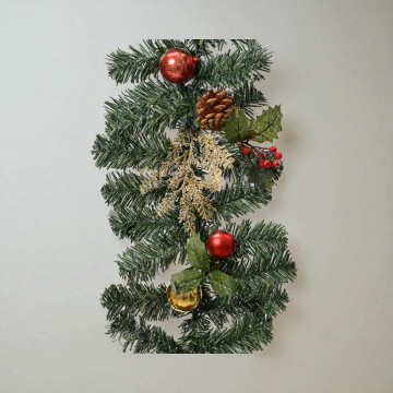 Everlands versierde guirlande slinger groen - 180 cm