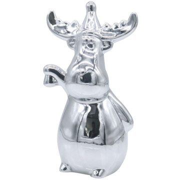 Rendier van keramiek Zilver - 18 cm