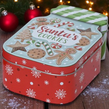 Kerst opbergblik 'Santa's Cookies' 