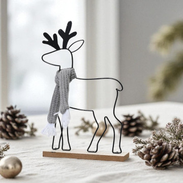 IJzeren hert met sjaal - 29 cm