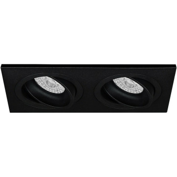 GU10 Armatuur pro series - Vierkant Dubbel Zwart