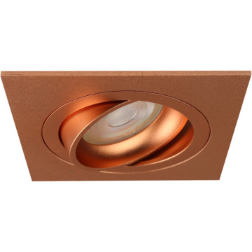 Pragmalux Inbouwspot Boxy GU10 Vierkant Kantelbaar - Koper