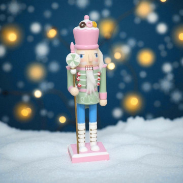 Candy notenkraker met lollystaf groen - 25 cm