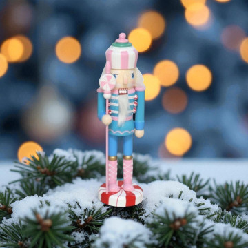 Feestelijke Notenkraker met Dirigeerstok - 25 cm