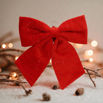 Rode kerst strik 44 x 54 cm 