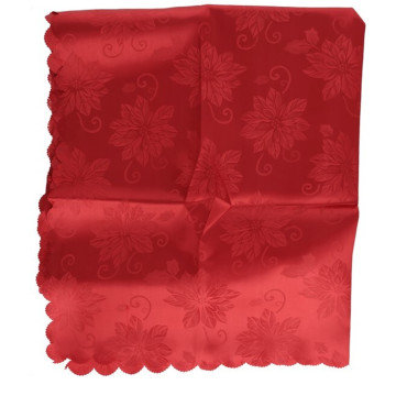 Kerst tafelkleed met bloemen Rood - 170 x 140 cm