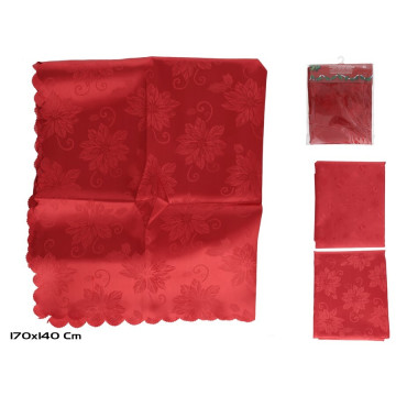 Set van 2 Kerst tafelkleden Rood - 170 x 140 cm