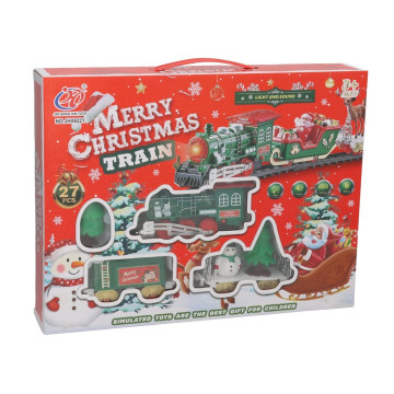 Merry Christmas kersttrein met licht en geluid - 42,5 x 7.5 x 32,8 cm